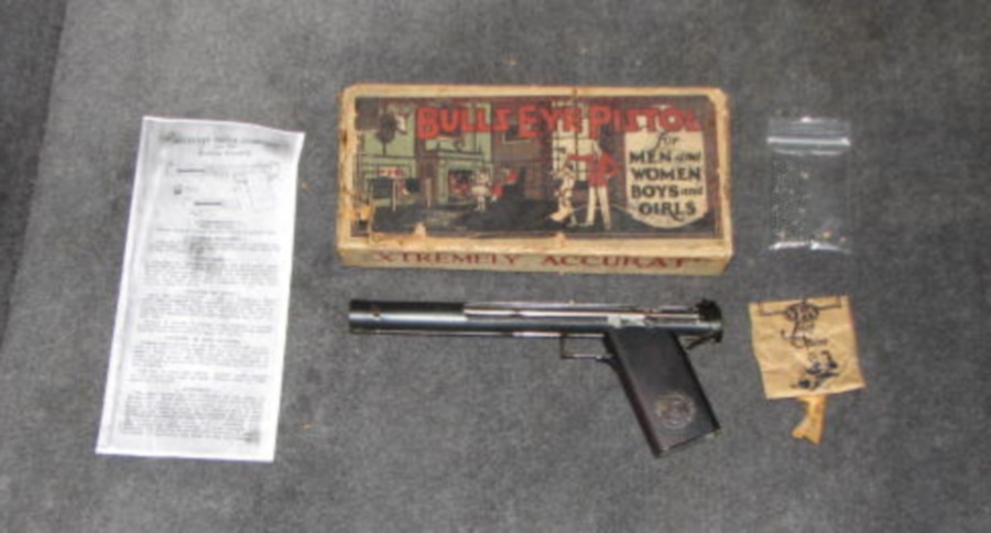 Bulls eye ruber band
          pistol forsale