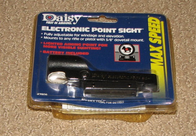 Daisy bb gun
electric pointed sight