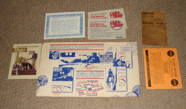 Daisy bb gun paperwork