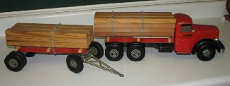 SMITH
        MILLER LUMBER TRUCK AND TRAILER.